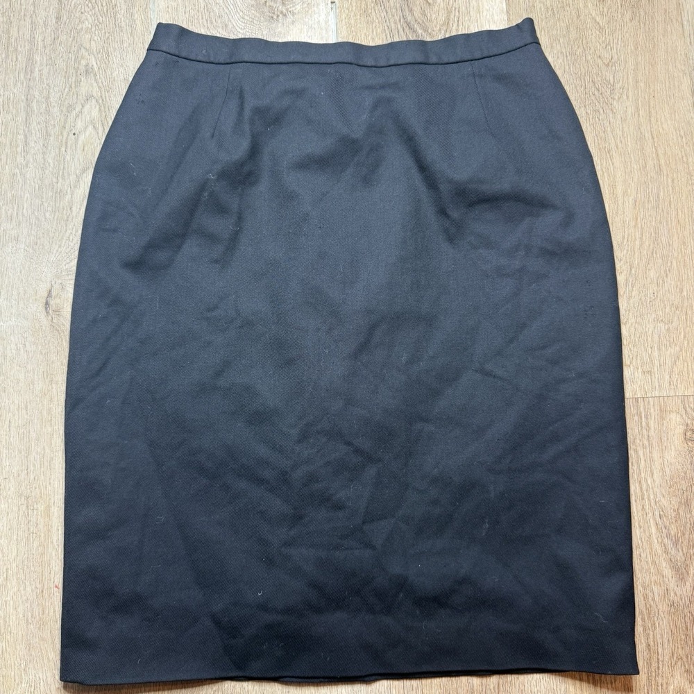 Escada by Margaretha Ley Virgin Wool Black Skirt Women's Pencil Size‎ 42 (10/12)